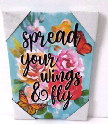 Wall Art Canvas Small Butterflies Spread Your Wings & Fly
