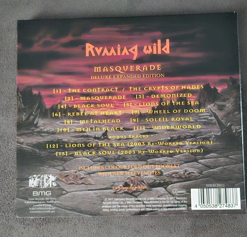 Running Wild- Masquerade(+2 Bonus Titel) -Digipack CD **Top/sehr guter**Zustand - Bild 2 von 2