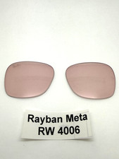 Rayban 4006 Meta Authentic Transition to Rose non polar Replacement Lenses NEW 