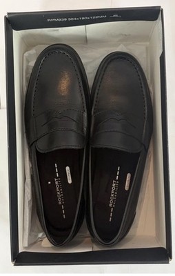 Rockport By Adidas Black Classic Leather Driving Loafers Size 12 ROCKPORT Penny Loafers Black Leather ADIPRENE By ADIDAS Mens  main image 4