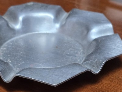 5¼'' 5 Point Star Steel Cigarette Ashtray 6 Divots Very Sturdy Vintage