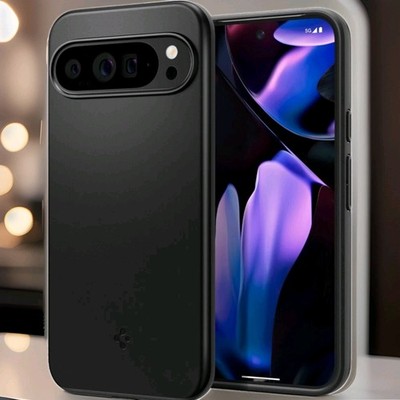 Handyhülle für Google Pixel 9 Pro XL Spigen Case Cover Futeral Tasche Schwarz