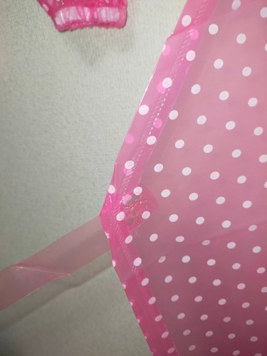 Shiny pink PVC vinyl plastic apron and arm covers set waterproof - Picture 5 of 9