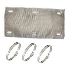 6" x 12" Exhaust Heat Shield Titanium Pipe Heat Shield with Stainless Steel