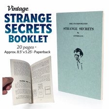 INCORPORATED STRANGE SECRETS Booklet Annemann Mental Magic Trick Book Close Up