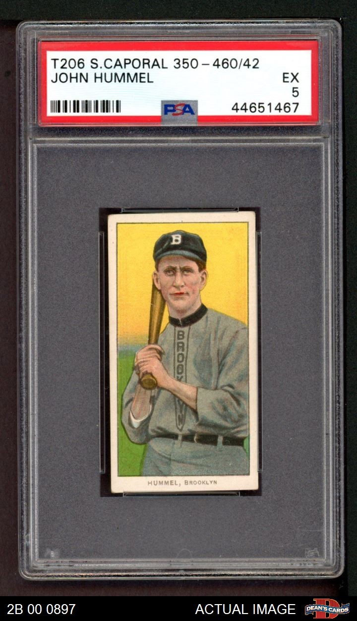 1909 T206 John Hummel Superbas (Dodgers) PSA 5 - EX