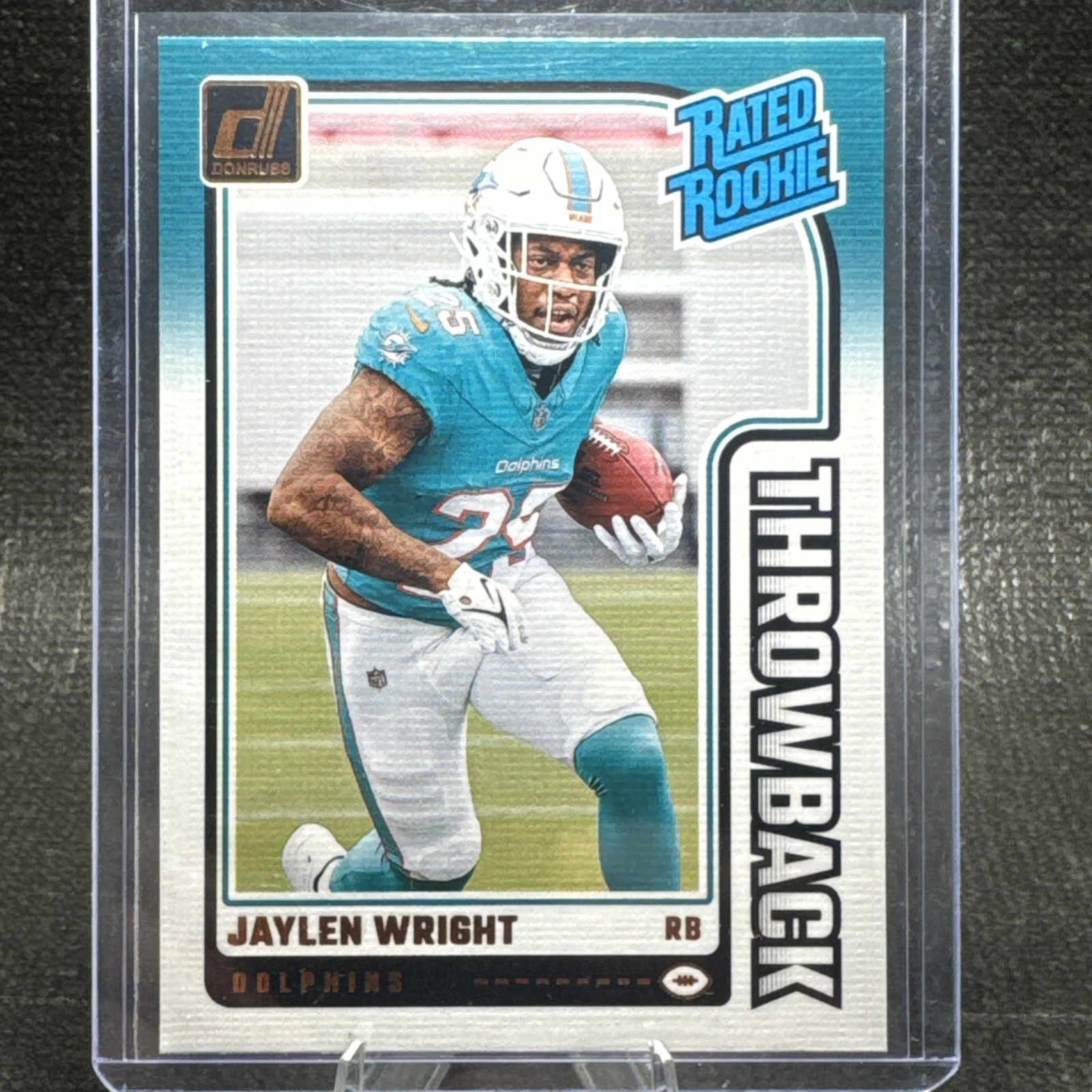 2024 Donruss JAYLEN WRIGHT Rated Rookie Throwback RC Dolphins