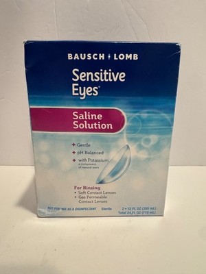 Bausch & Lomb Sensitive Eyes Saline Solution 2x12oz Contact Lens Twin Pack