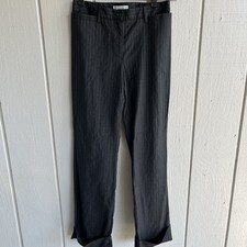 Dolce & Gabbana Women’s Black Pinstripe Wool Trousers Size 42 IT