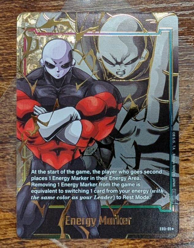 Jiren Energy Marker Promo Prize Gold E03-01 Dragon Ball Fusion