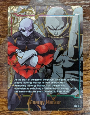 Jiren Energy Marker Promo Prize Gold E03-01 Dragon Ball Fusion