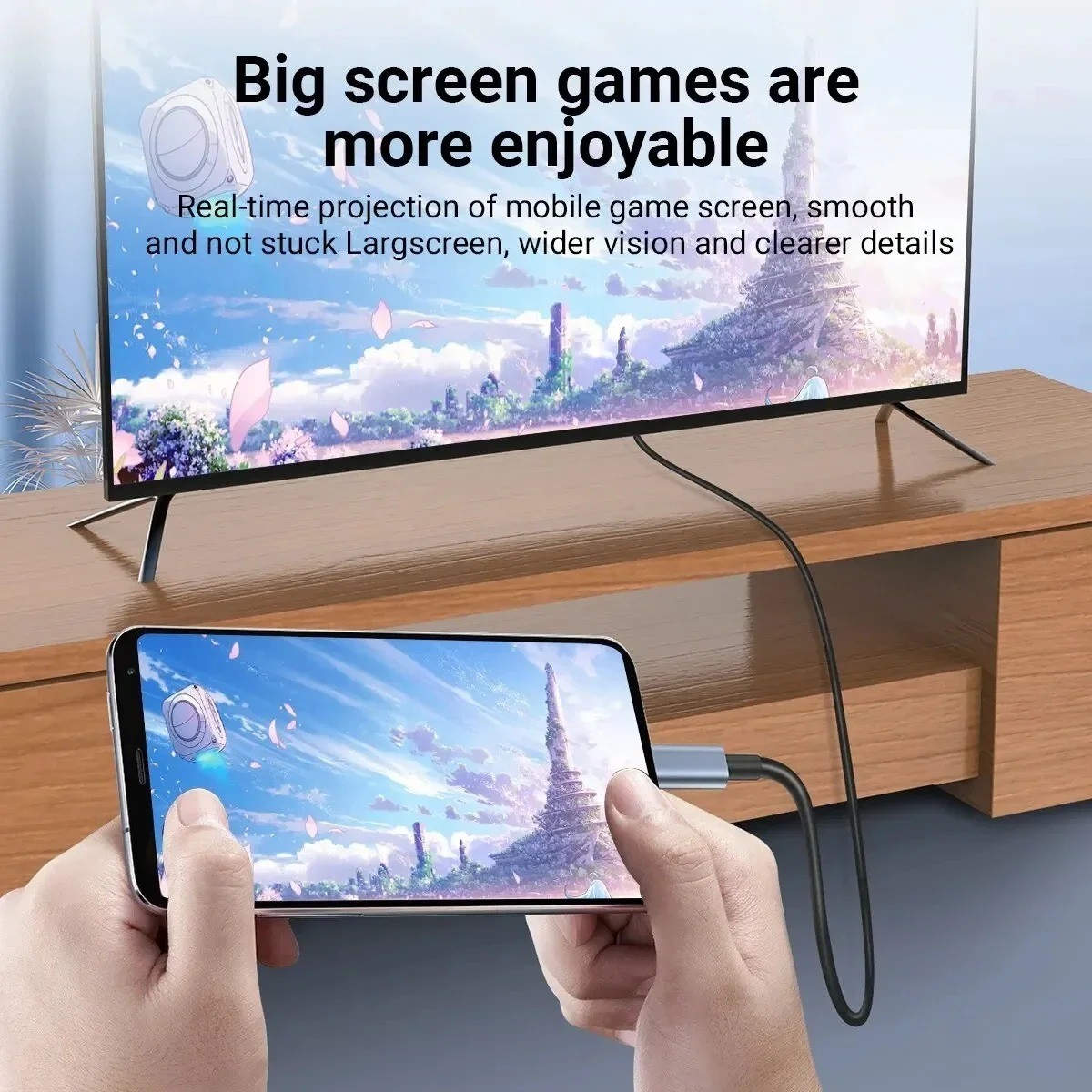 Câble Adaptateur USB-C vers HDMI 4K UHD 2m - MacBook Pro, iPad, Samsung-TV-PC foto 6