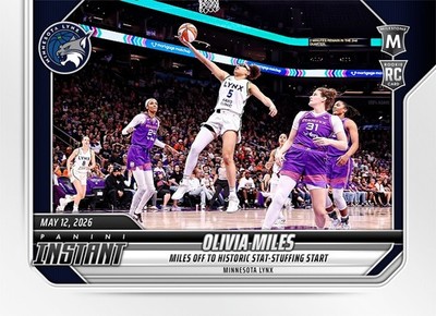 2026 Panini Instant WNBA #49 Olivia Miles Minnesota Lynx RC PRESALE