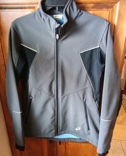 Asics Women Full Zip Gray Fleece Lined Athletic Running Track Jacket Size M Nice