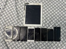 Lot of 8 iPhones 1 iPad for Parts Only As-Is Untested