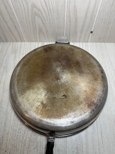 VTG FARBERWARE Aluminum Clad Stainless Steel 12" Frying Pan Skillet Dual Handle - Picture 6 of 7
