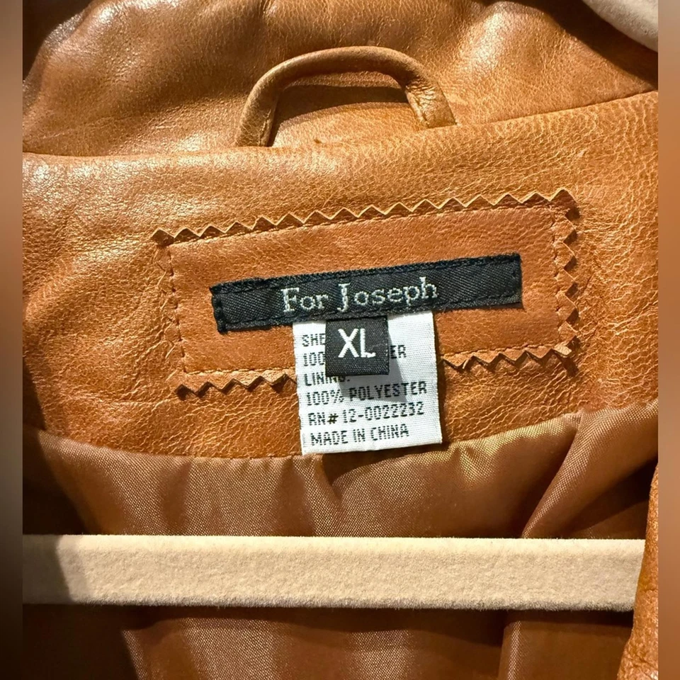 Rare Unisex Vintage 1970s “For Joseph” Leather Blazer - XL, Immaculate Condition - Image 2 of 4