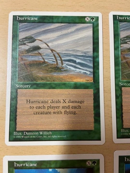 Magic The Gathering Hurricane Card Set 4ED 2 English Anthology 2 Used - Image 2 of 4
