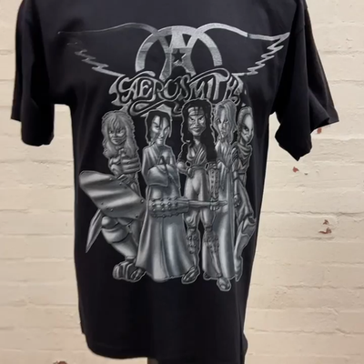 Vintage Aerosmith 1999 Nine Lives Roar of the Dragon Giant Band T