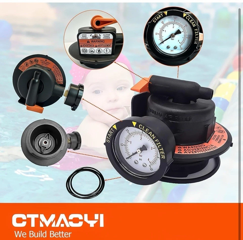 Conjunto de alivio de aire manual 2420MAR2 para filtros Hayward DE - Conjunto completo Foto 3 de 4