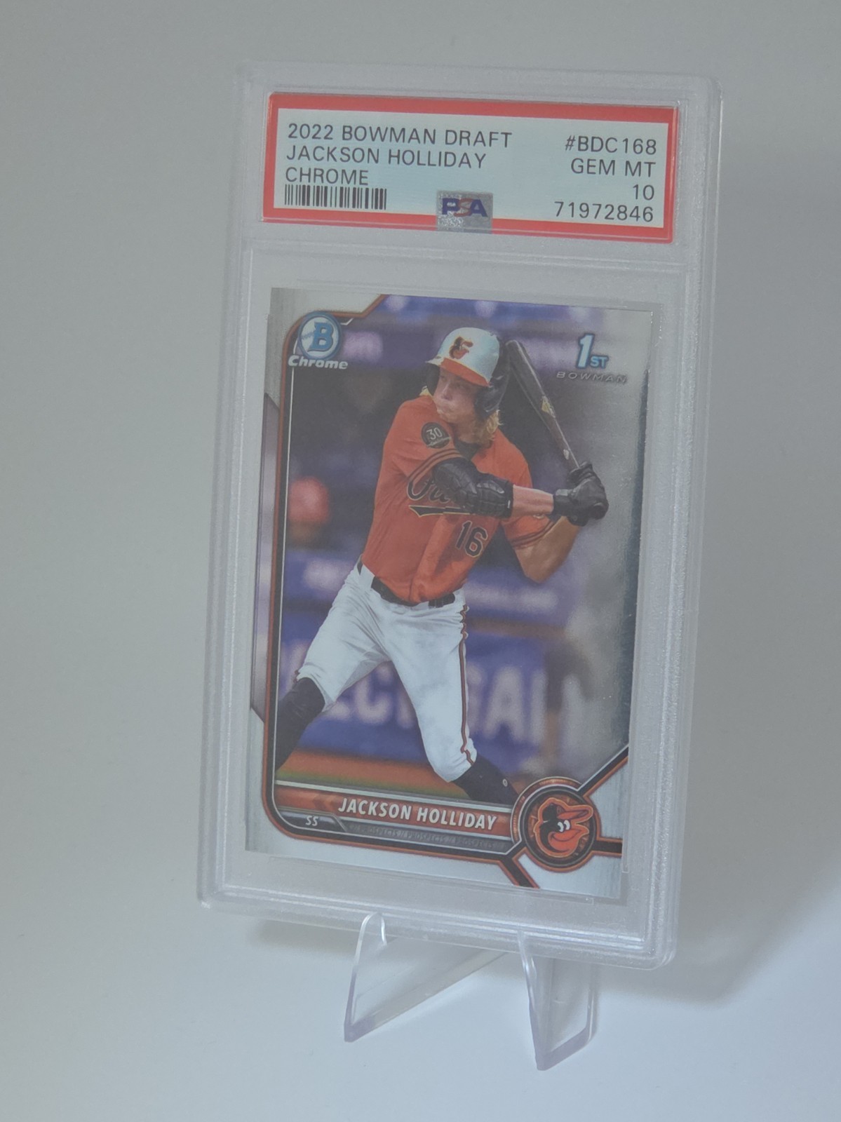 Jackson Holliday PSA 10 Orioles 2022 Bowman Chrome 1st   view 3