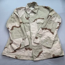 Vintage Desert Camo Jacket Mens Medium Combat Military Ripstop Coat UNICOR USA 9