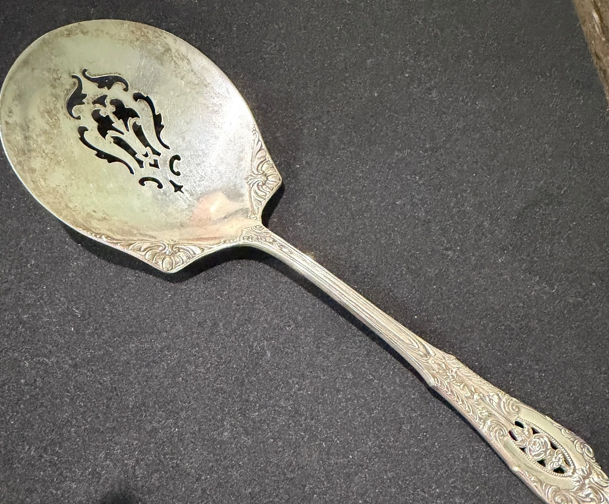 Rose 1900-1940 Antique US Sterling Silver Serving Spoons for sale