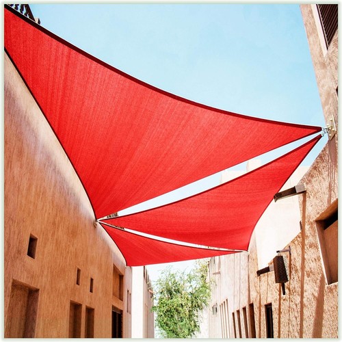 Custom Red UV Block Shade Sail 8' x 11' x 13.6' – Durable Sun Protection Canopy - Picture 3 of 10