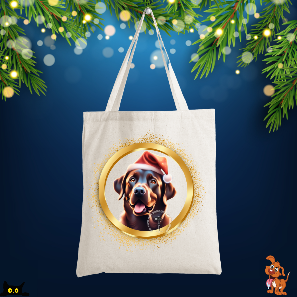 Christmas Dog Labrador Tote Bag 🐶-image