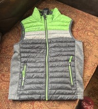 Free Country Kids Down Vest Hybrid Camouflage Gray Green Size Boys M 10/12 EUC