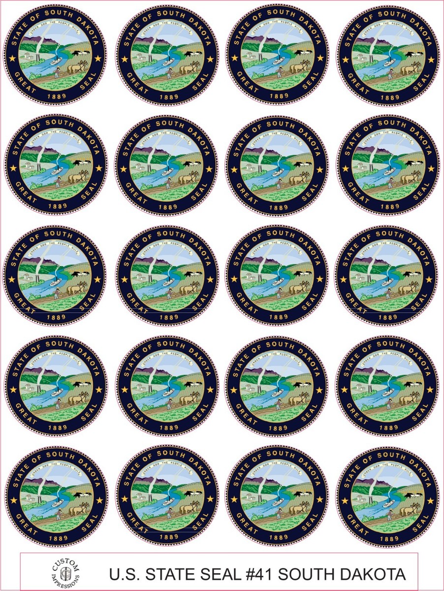 SOUTH DAKOTA STATE SEAL - SIZE 2