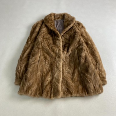 Saga Royal Pastel Mink Fur Coat Medium Length Glossy size XL 