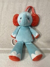 Fisher Price Musical Crib Baby Toy Elephant Aqua Red Plush 2014 Retired HTF