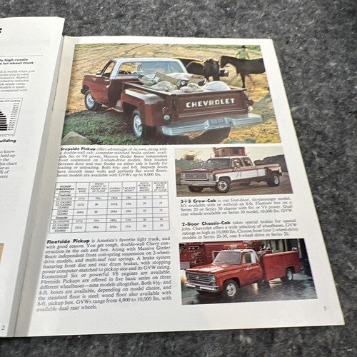 Original Vintage 1975 Chevy Pickups Brochure 75 - Picture 4 of 12