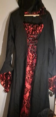 Spirt Hooded  Countess Dracula Medieval  Gothic Halloween dress costume  Sz L