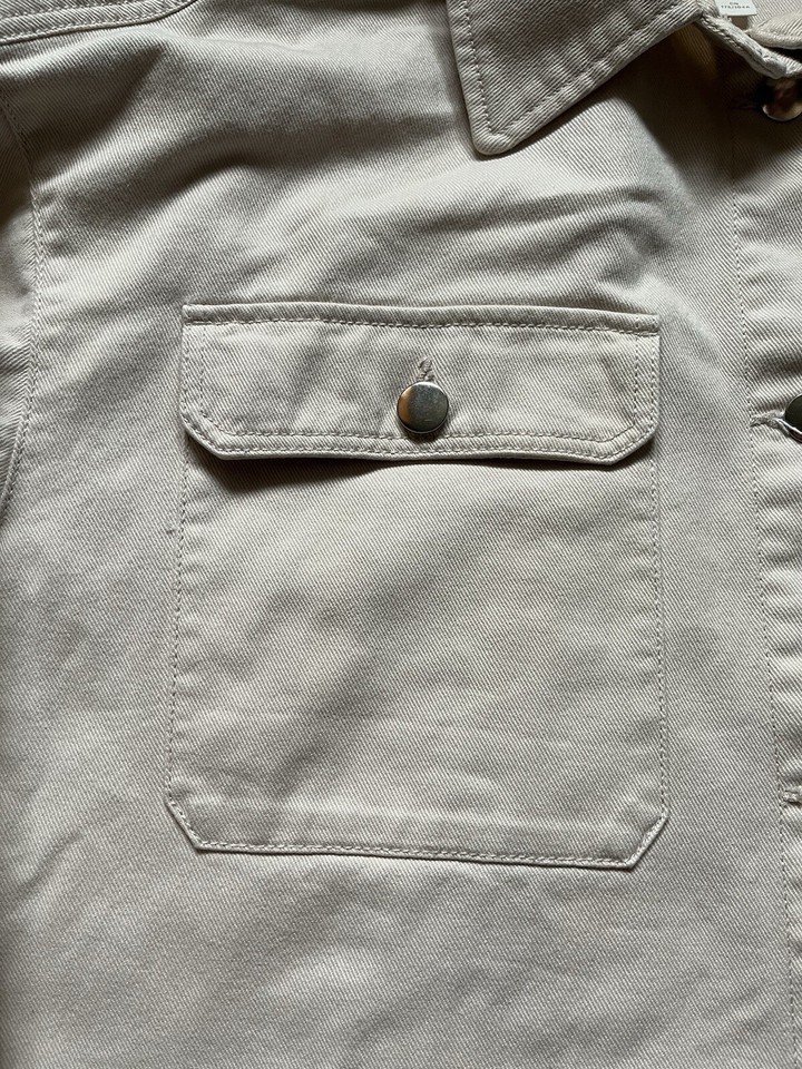 H&M Mens Shirt Jacket Shacket Beige Large eBay