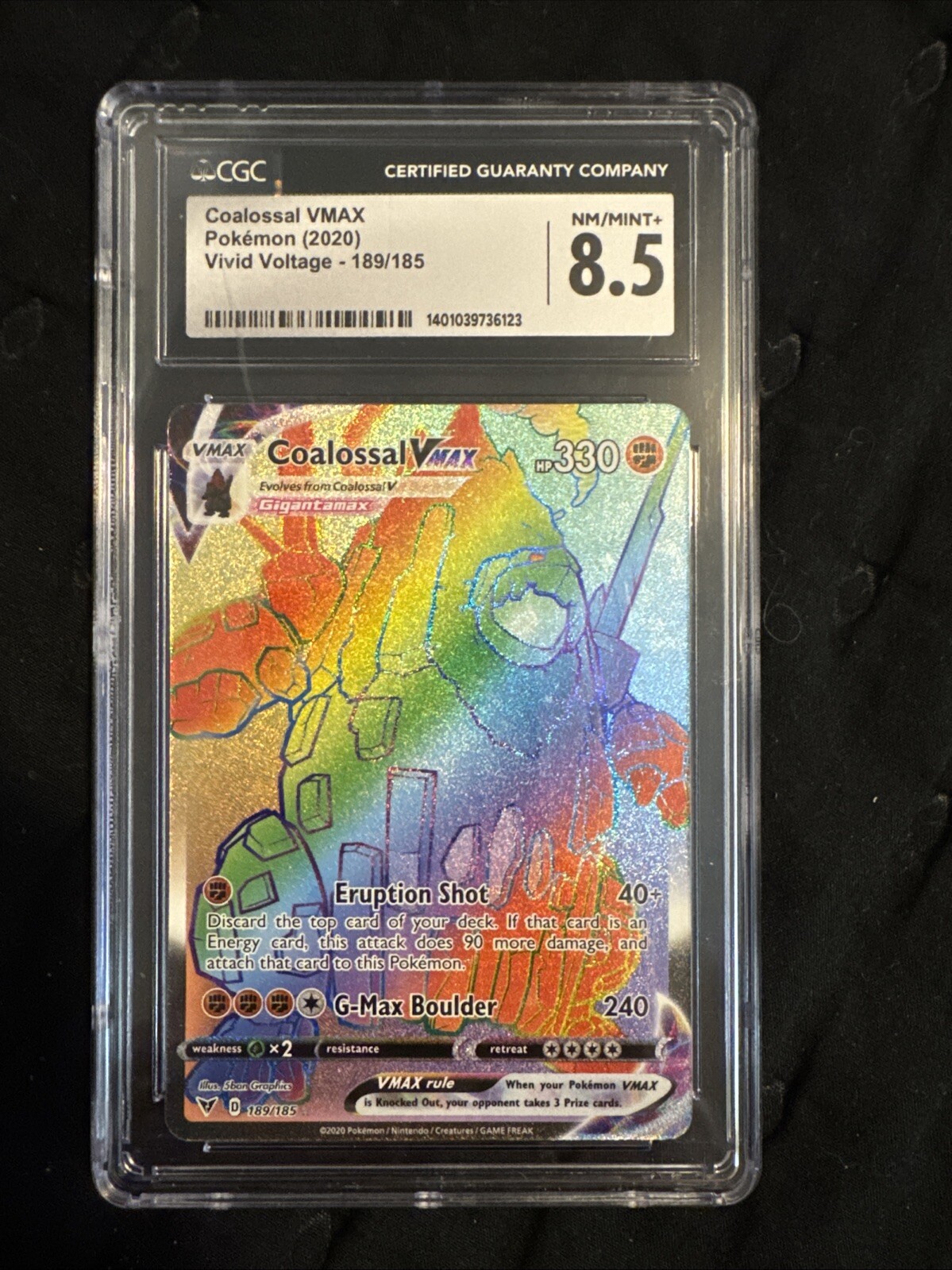 coalossal vmax pokemon card value 099/185 Near Mint legendary ADP deck Coalossal VMAX 2020 Sword &