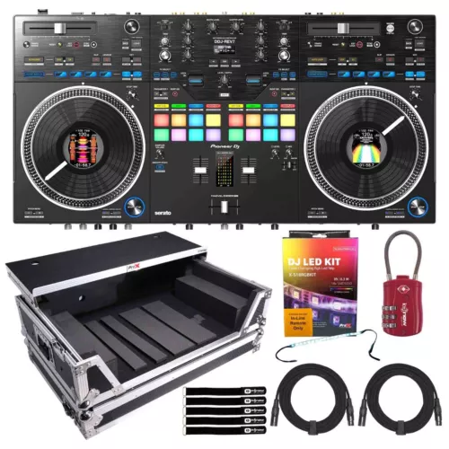 Pioneer DDJ-REV7 Scratch Style 2-Channel Serato DJ Controller w 2U Rack Case