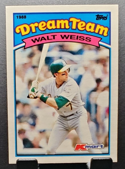 1989 Topps Kmart #4 Walt Weiss ATHLETICS DREAM TEAM Promo baseball card⚾️NM/MT