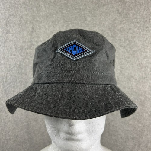 Rip Curl Men’s Grey Surf Bucket Hat Vintage Logo Patch 90s Style Rave Festival - Picture 8 of 24