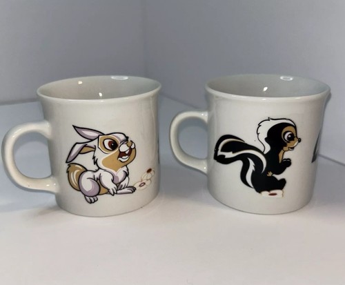 Disney Vintage Thumper & Flower (From Bambi) Coffee Mugs (Yantai) Set Of 2