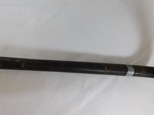 Antique Stacked Leather Cane-Walking Stick 31" Metal Tip, Collar and End - Picture 13 of 22
