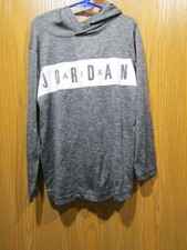 Air Jordan Boy's Youth Dri-Fit Pullover Polyester Gray Hoodie Size Small