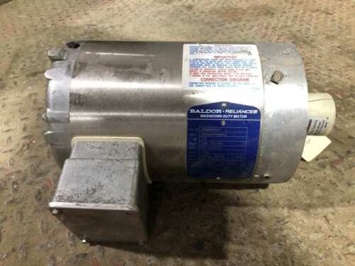 Baldor VSWDM3554T 1,5 PS Edelstahl Waschmotor 1755 U/min 208-230/460 V 3Ph TENV