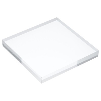 Acrylic Display Stand Base 8x8x0.6 Inch Solid Clear Square Display Riser