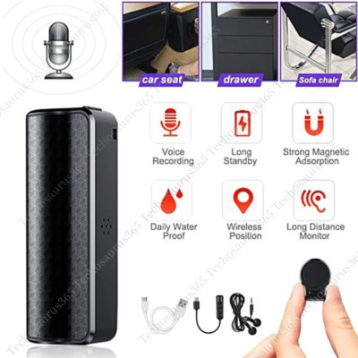 16GB 32GB Spy Magnetic Recording Device Voice Activated Mini Audio Recorder MP3