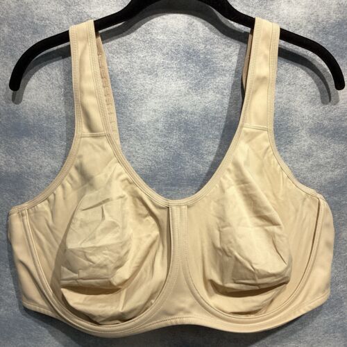 Syrokan 46DD Beige Bra High Support Underwire Adjustible Straps