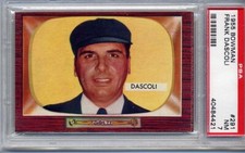 1955 Bowman #291 Frank Dascoli PSA 7 Umpire National League set break # 40484421