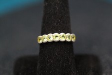 925 Sterling Silver Size 8.25 Light Green Round CZ Ring 3.3 Grams RIN8806 