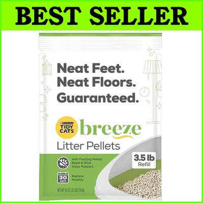 Quick-Clean Purina Breeze Cat Litter Pellets - 99.9% Dust-Free & Easy to Use
